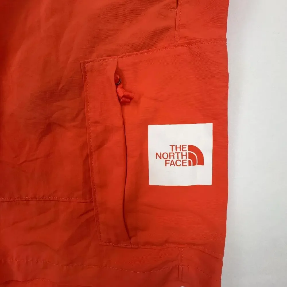 The North Face Swim Shorts Mens Small Orange Lined Elastic Waist Logo Pocket